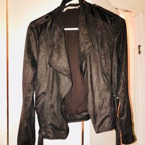 Dark brown moto jacket (not thick material)